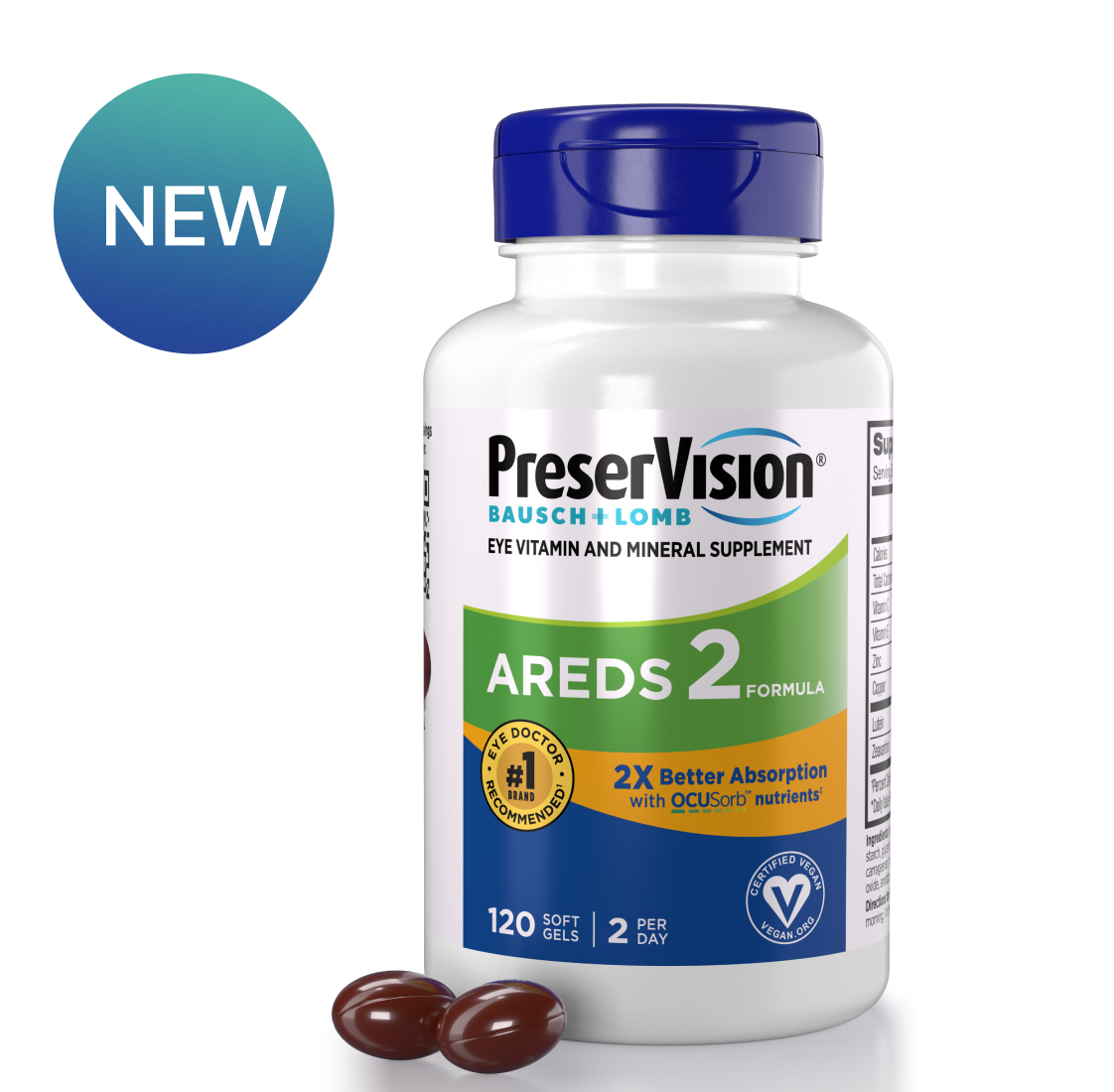AREDS 2 Formula Vegan 
Soft Gels
