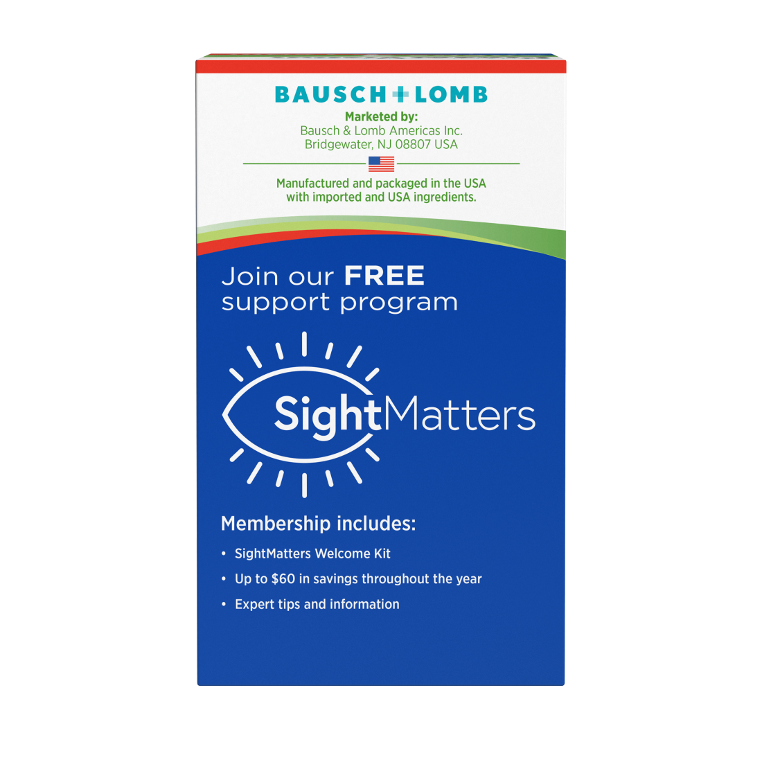 Side of the PreserVision CoQ10 package with SightMatters info