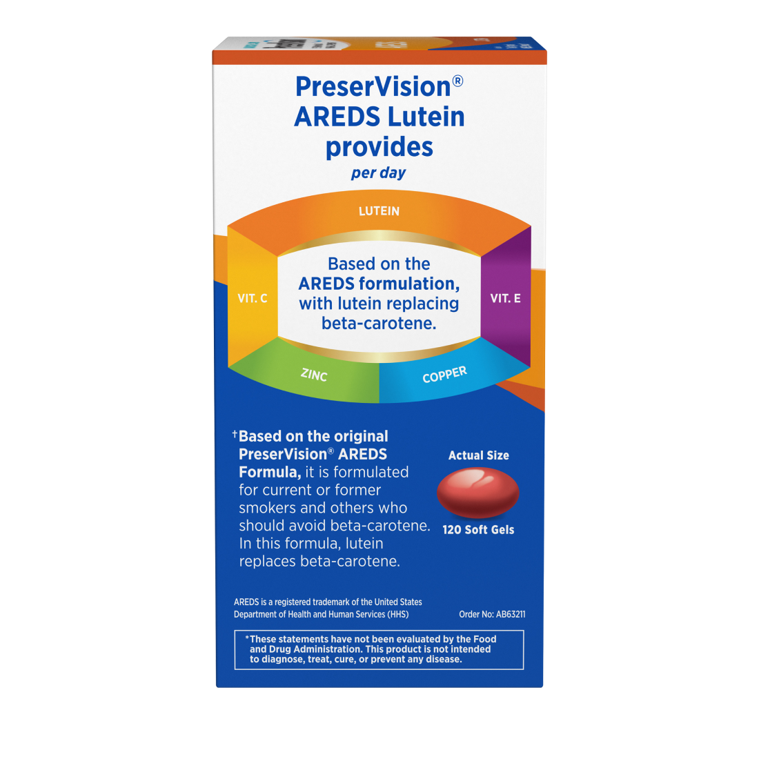 Side of the PreserVision Lutein Package